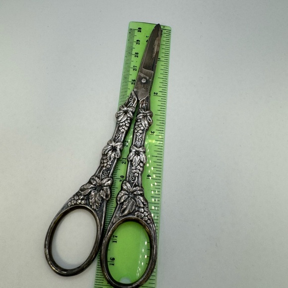 Vintage Solingen Germany Silverplate Sewing Embroidery Scissors Eisenburg-Lozano - Picture 6 of 12